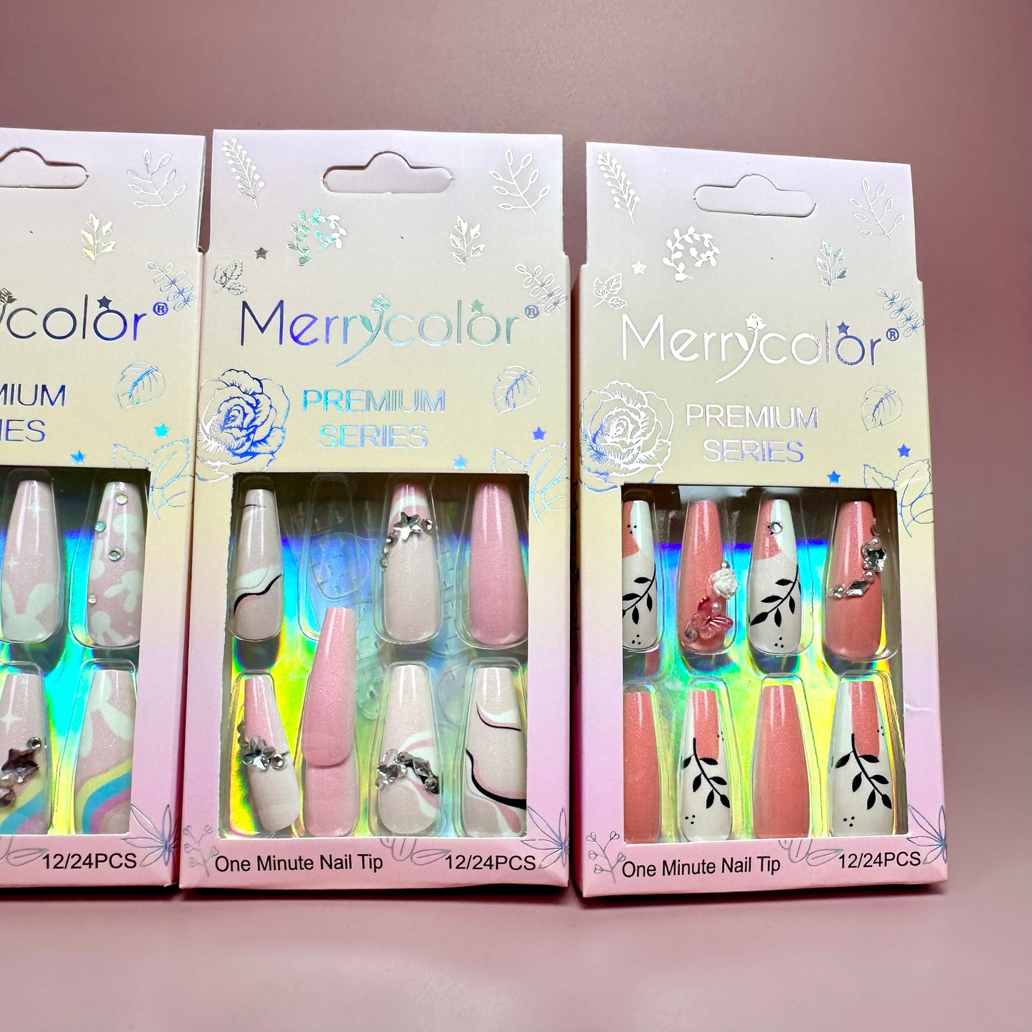 UÑAS POSTIZAS 12pcs REF:DS-22