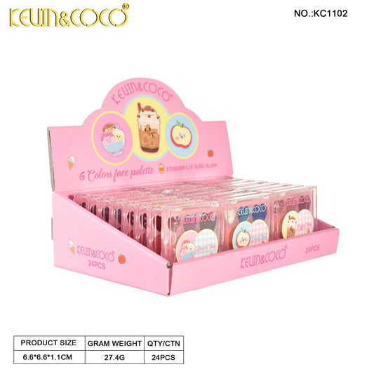 Paleta de Sombras Corazón Kawaii KEVIN&COCO REF:KC1102
