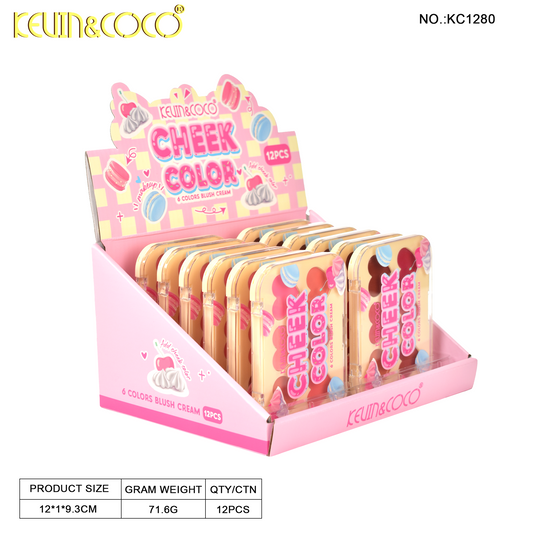 Paleta de Rubores Kawaii KEVIN&COCO REF:KC1280