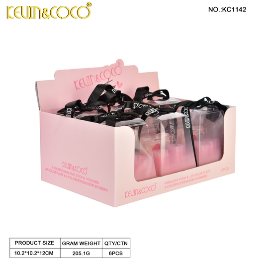 Set de Maquillaje en Estuche Transparente KEVIN&COCO REF:KC1142
