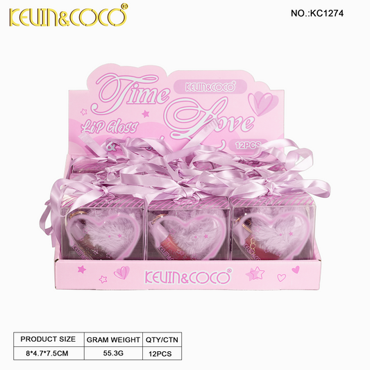 Lip Gloss con Llavero Corazón KEVIN&COCO REF:KC1274