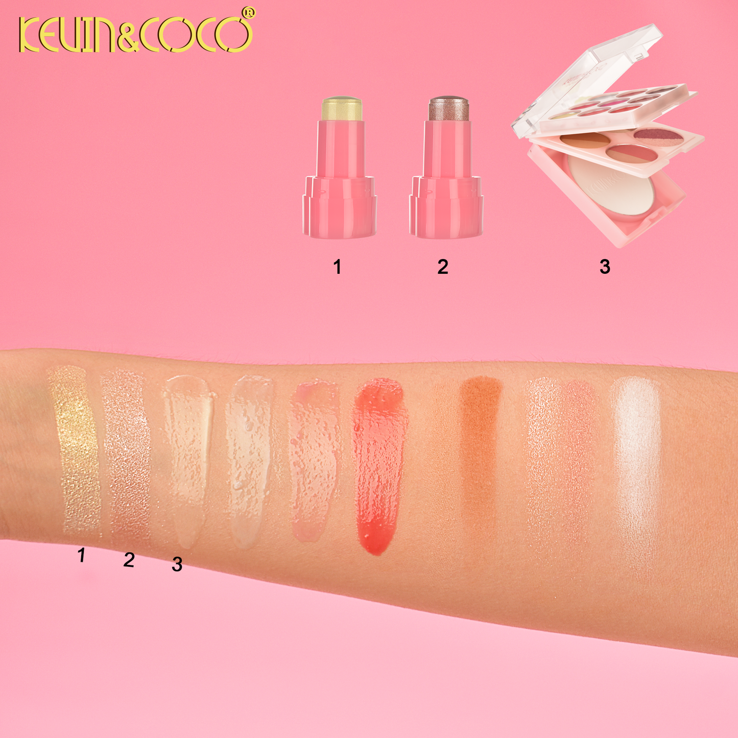 Set de Maquillaje en Estuche Transparente KEVIN&COCO REF:KC1142