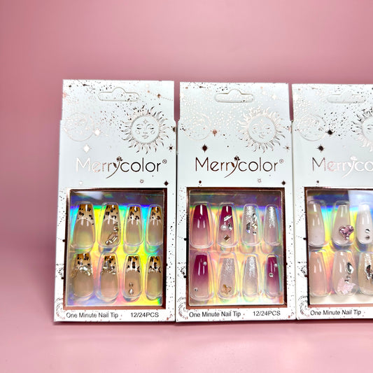 UÑAS POSTIZAS 12pcs REF:DS-30