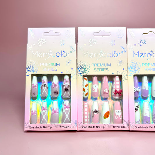 UÑAS POSTIZAS 12pcs REF:DS-22