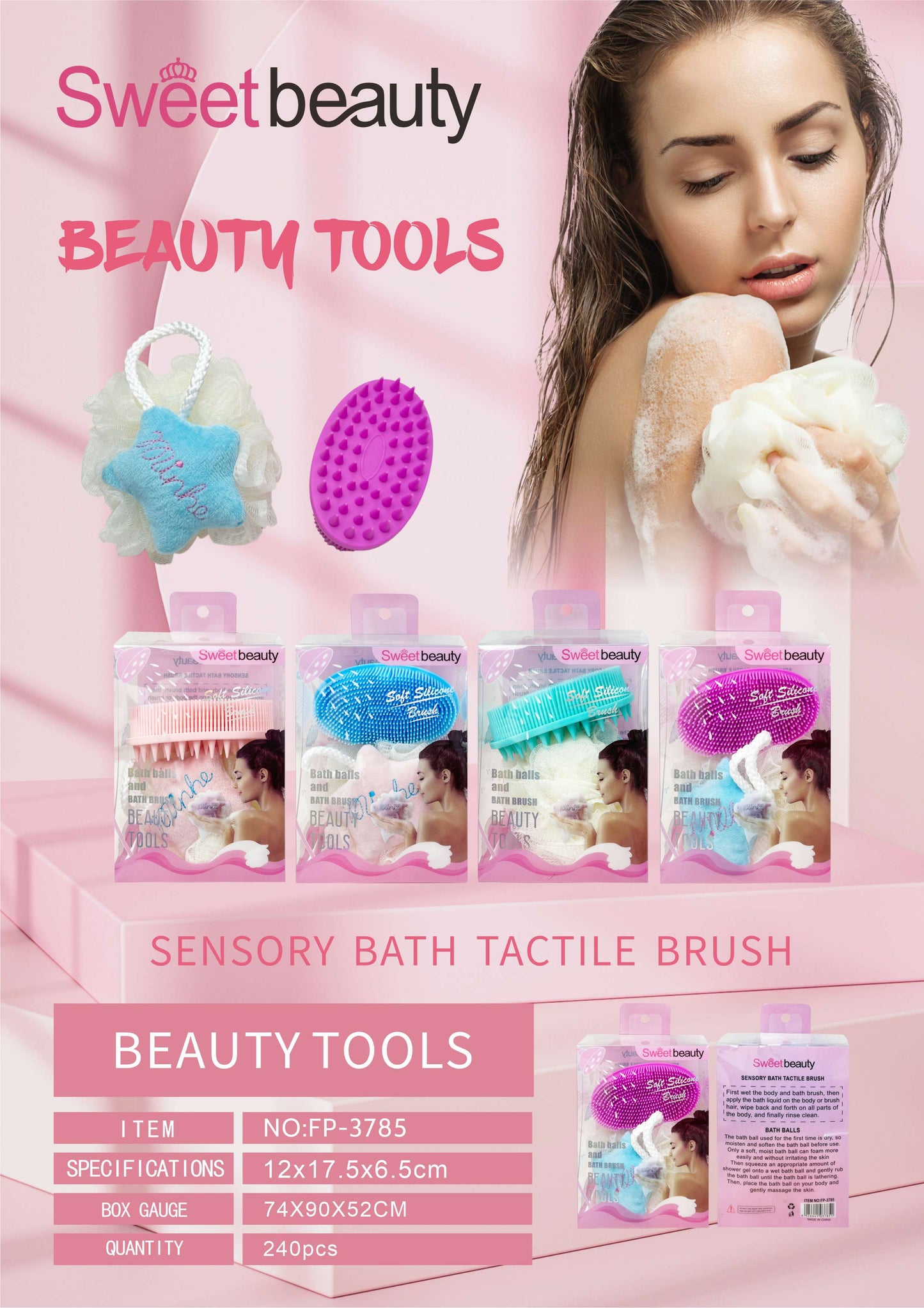 Cepillo de Baño Sensorial Sweetbeauty REF:FP-3785