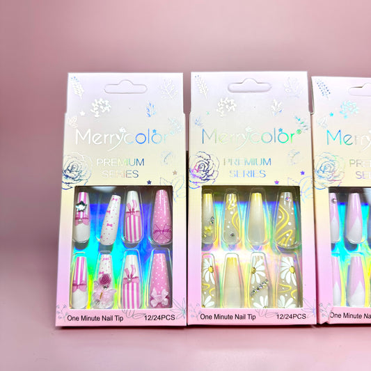 UÑAS POSTIZAS 12pcs REF:DS-25