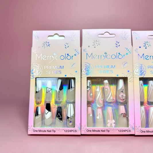 UÑAS POSTIZAS 12pcs REF:DS-24