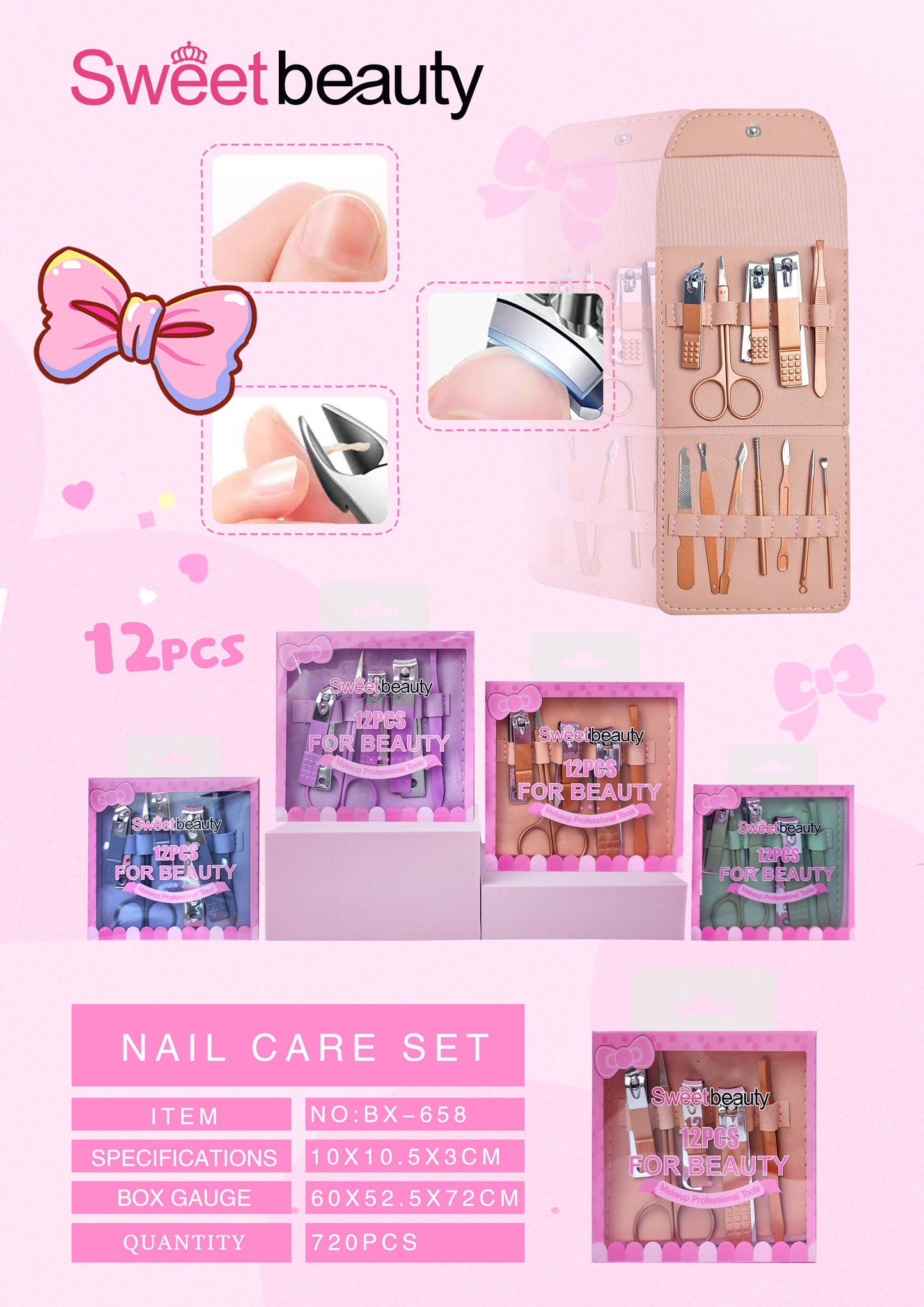 Kit de Manicure 12 Piezas Sweetbeauty REF:BX-658