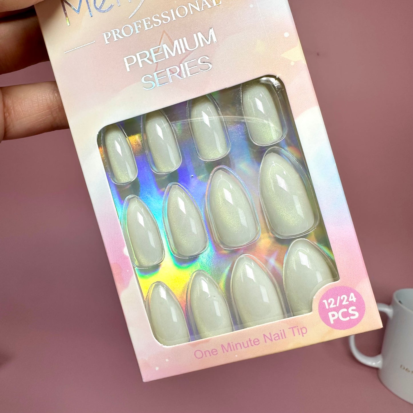 UÑAS POSTIZAS 12pcs OJO DE GATO REF:DS-17