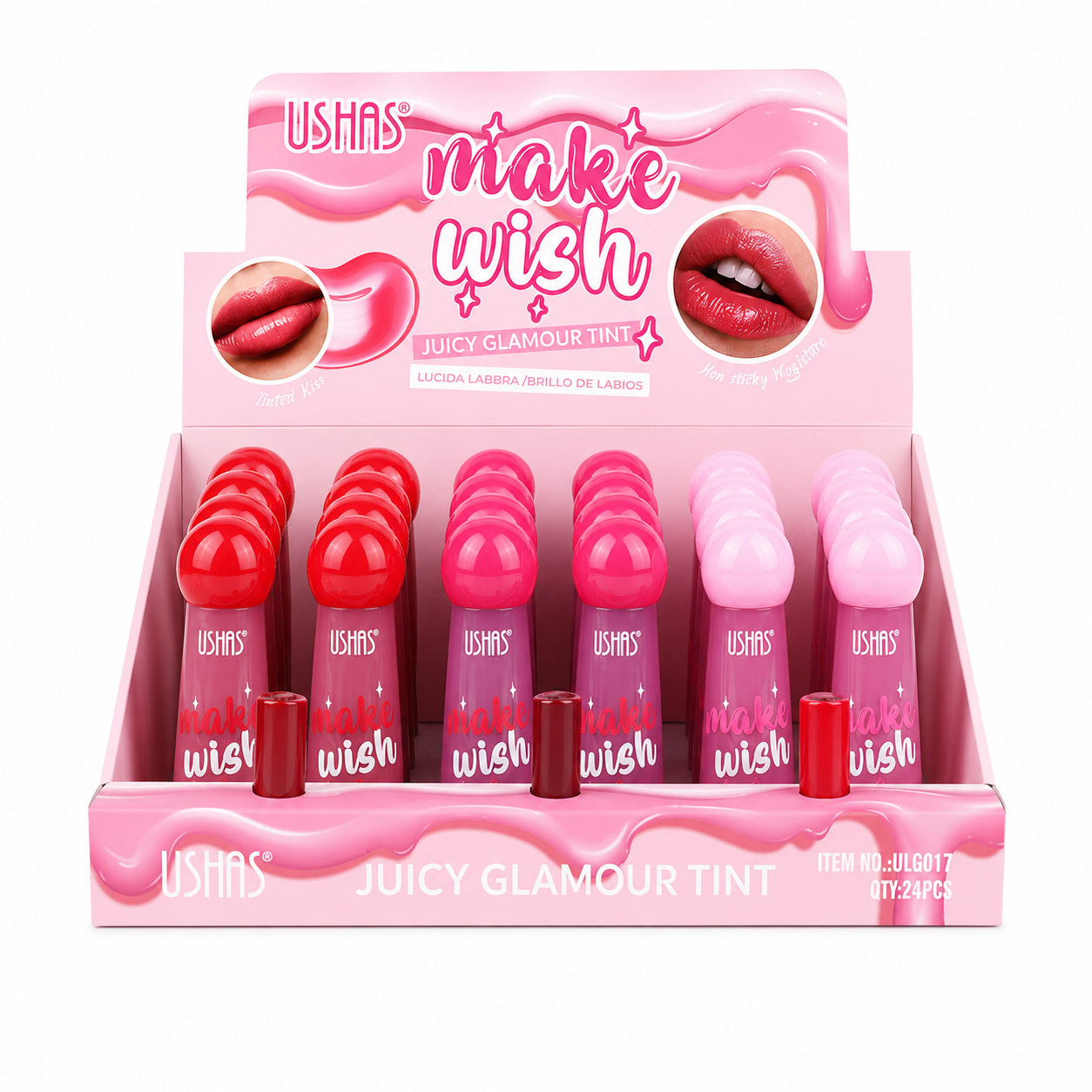 Tinta Labial Juicy Glamour Make Wish USHAS REF:ULG017