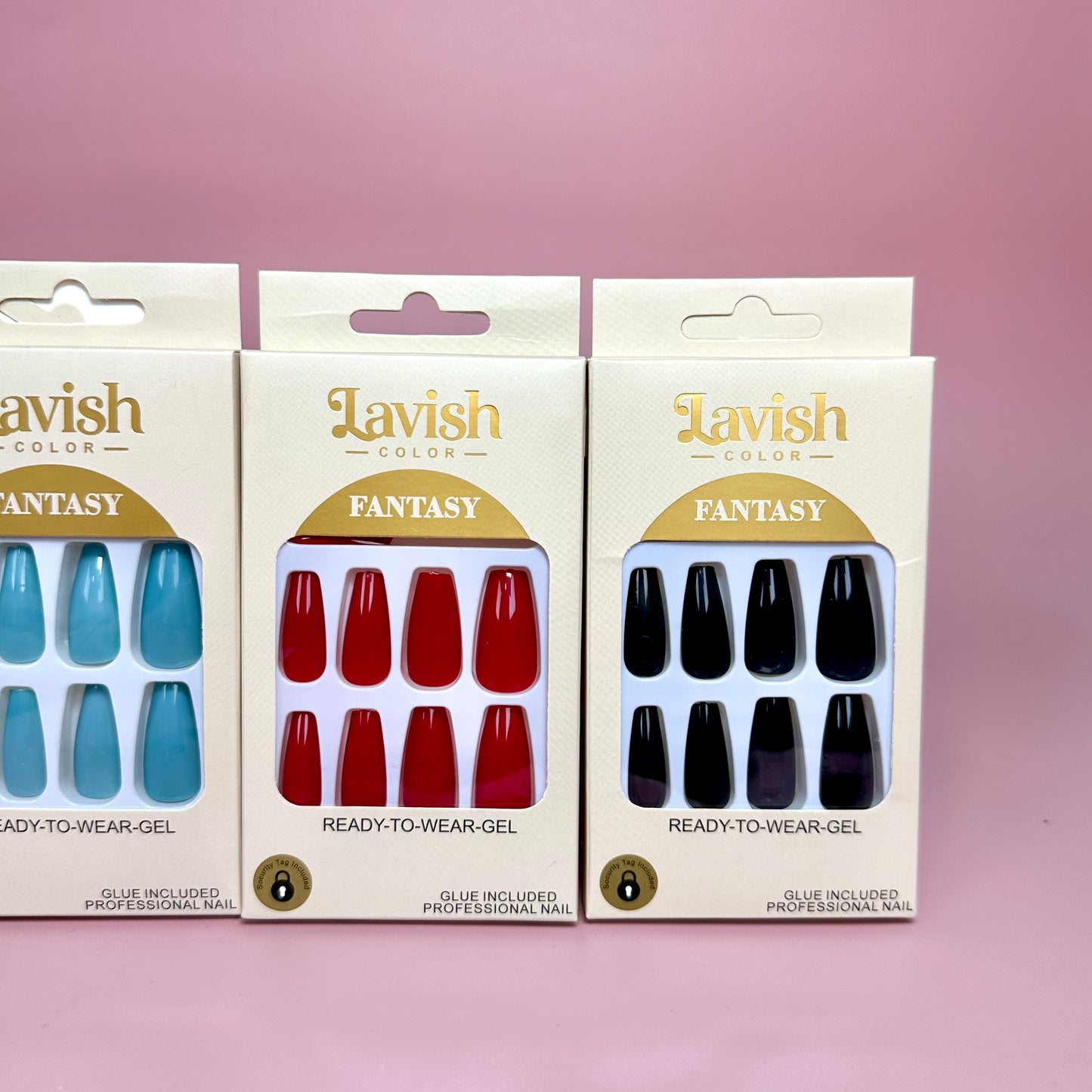 UÑAS POSTIZAS UNICOLOR 12PCS REF:LC-1