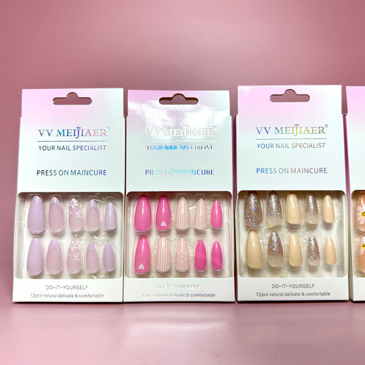 UÑAS POSTIZAS 12pcs REF:MJ-5