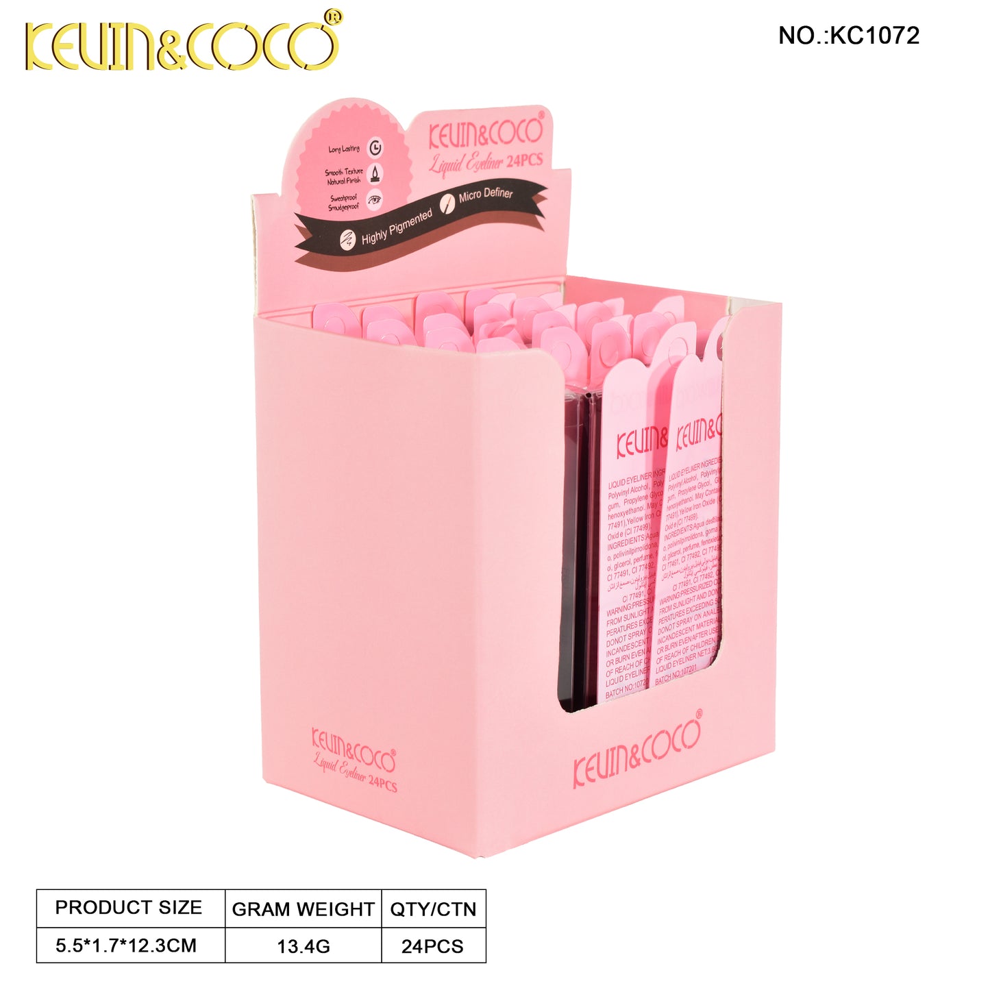 Delineador Para Ojos Negro KEVIN&COCO REF:KC1072