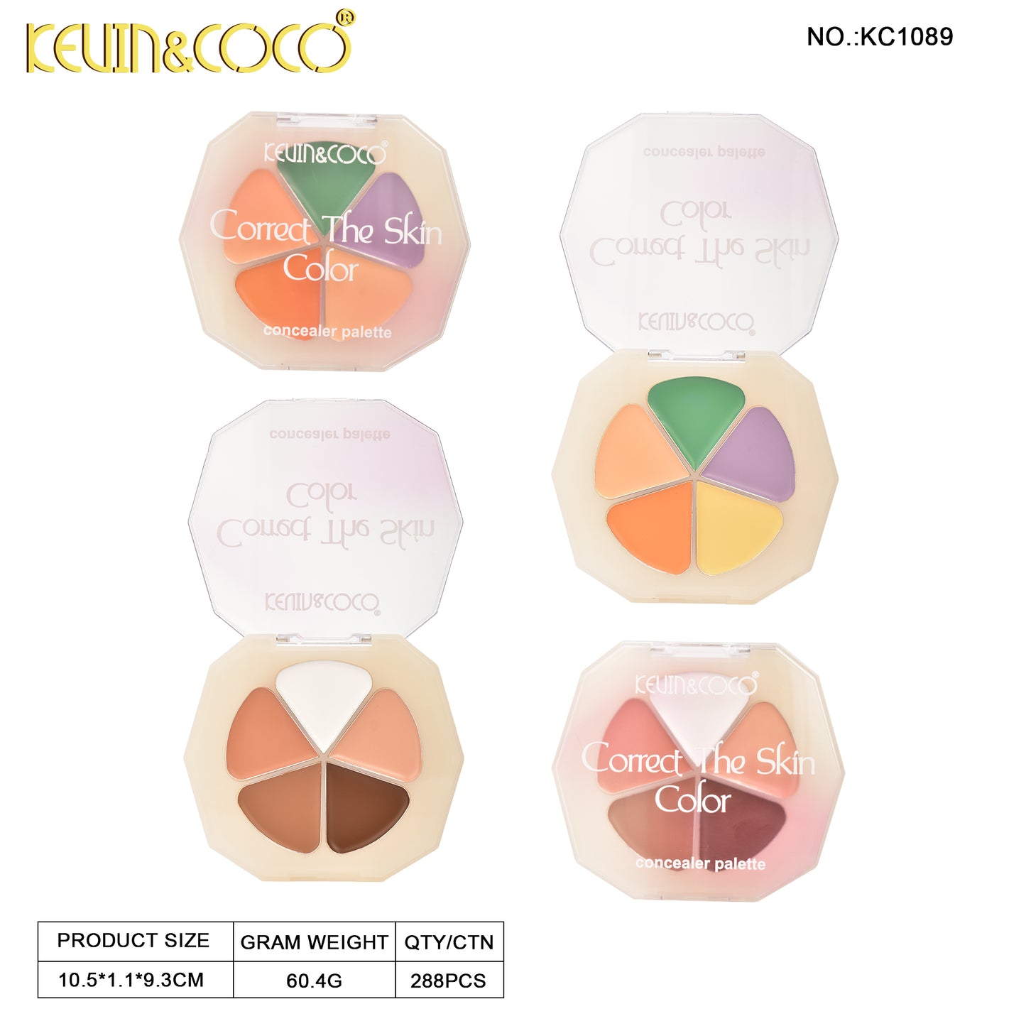 Paleta de Contorno Facial Multicolor – Kevin&Coco REF:KC1089