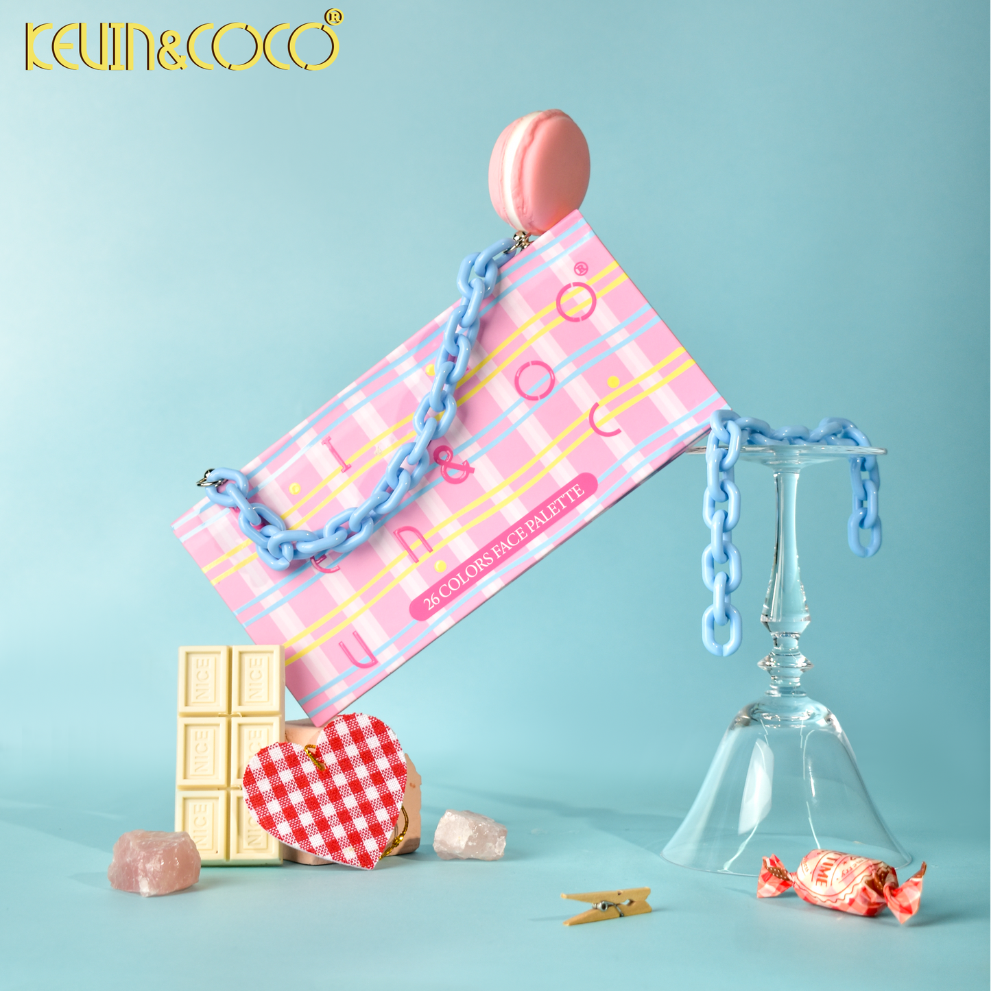 Kit de Maquillaje con Sombras y Espejo – Kevin&Coco REF:KC1145