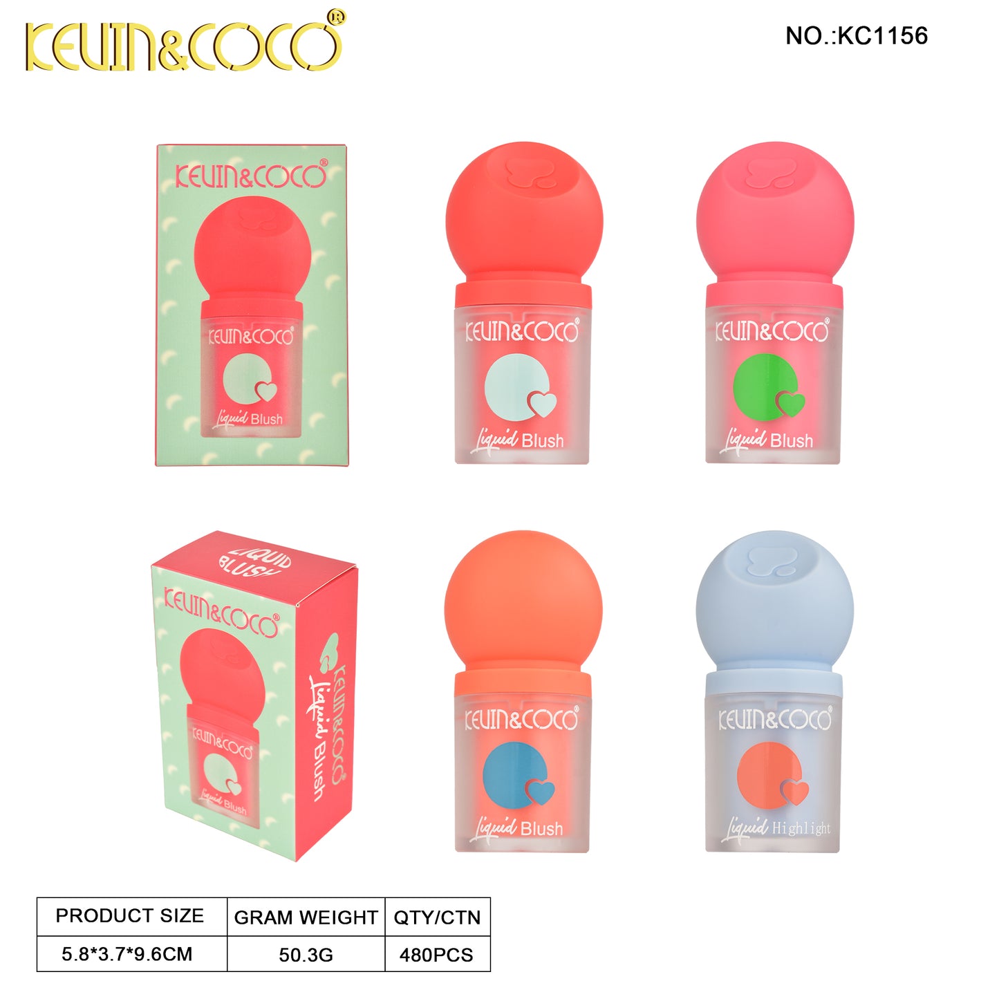 RUBOR LIQUIDO/ ILUMINADOR LIQUIDO REF:KC1156