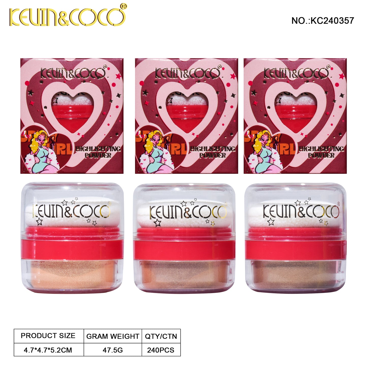 Iluminador en Polvo KEVIN&COCO REF:KC240357