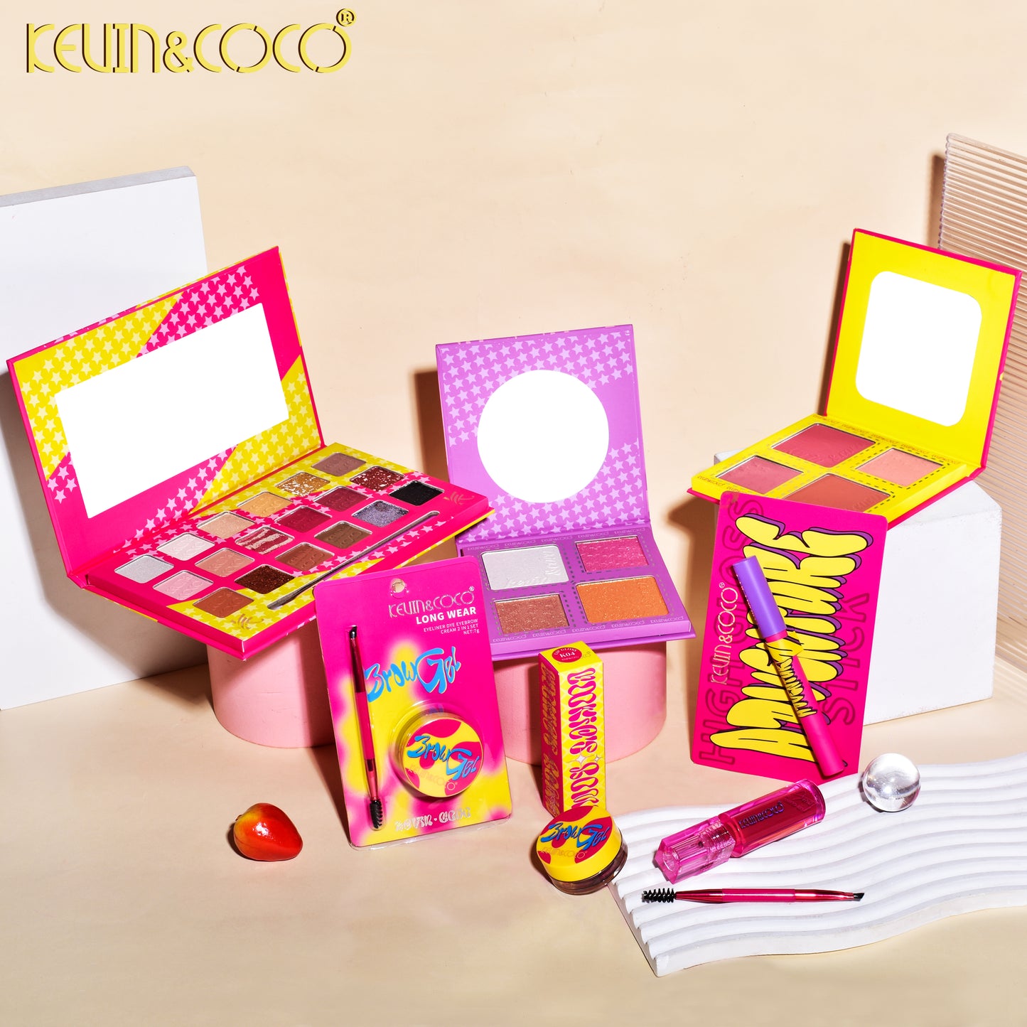 Paleta de Rubores 4 Tonos Fire of Love KEVIN&COCO REF:KC244553