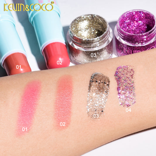 KIT DE MAQUILLAJE RUBOR BARRA + ILUMINADOR REF: KC244829