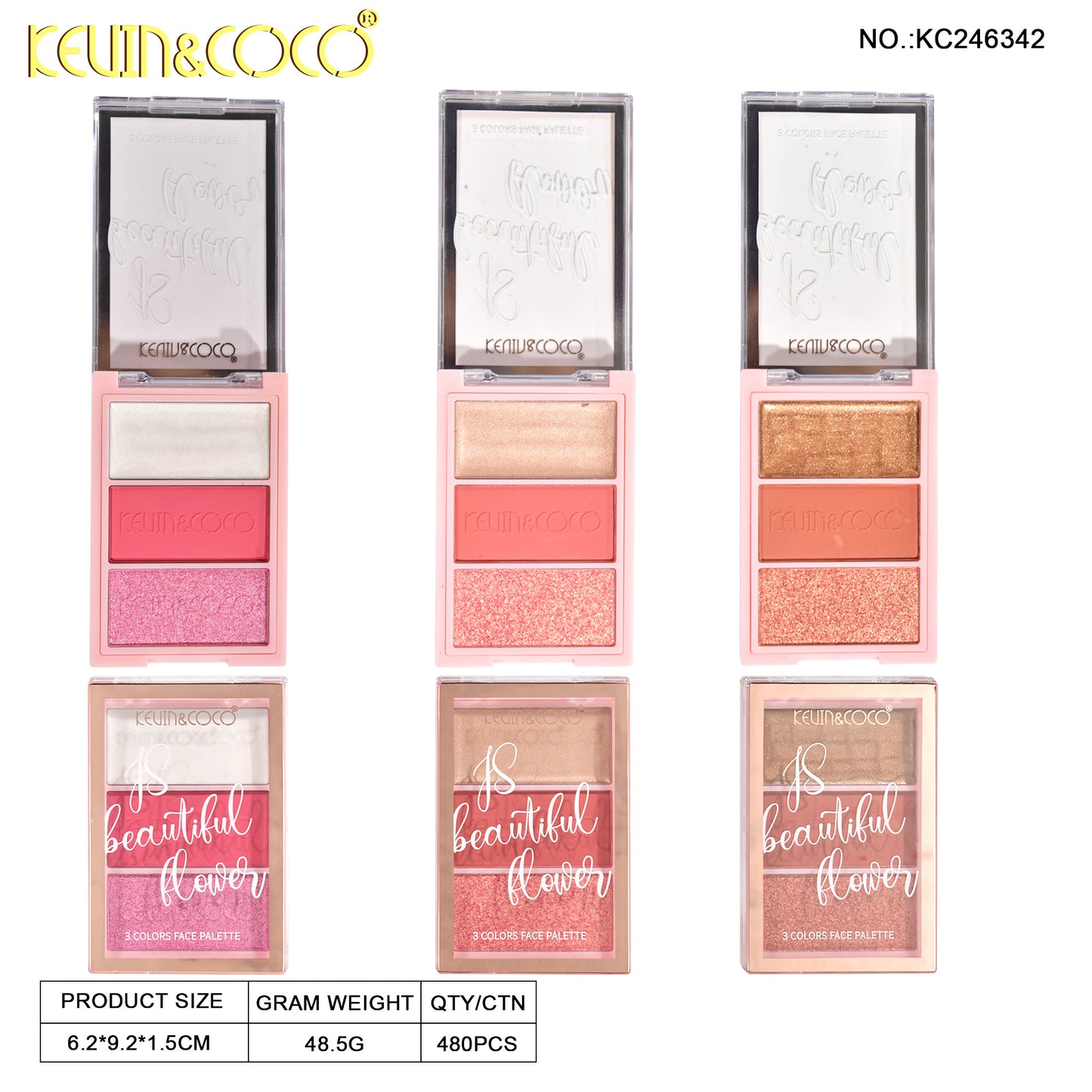 PALETA DE RUBOR 3 TONOS REF:KC246342