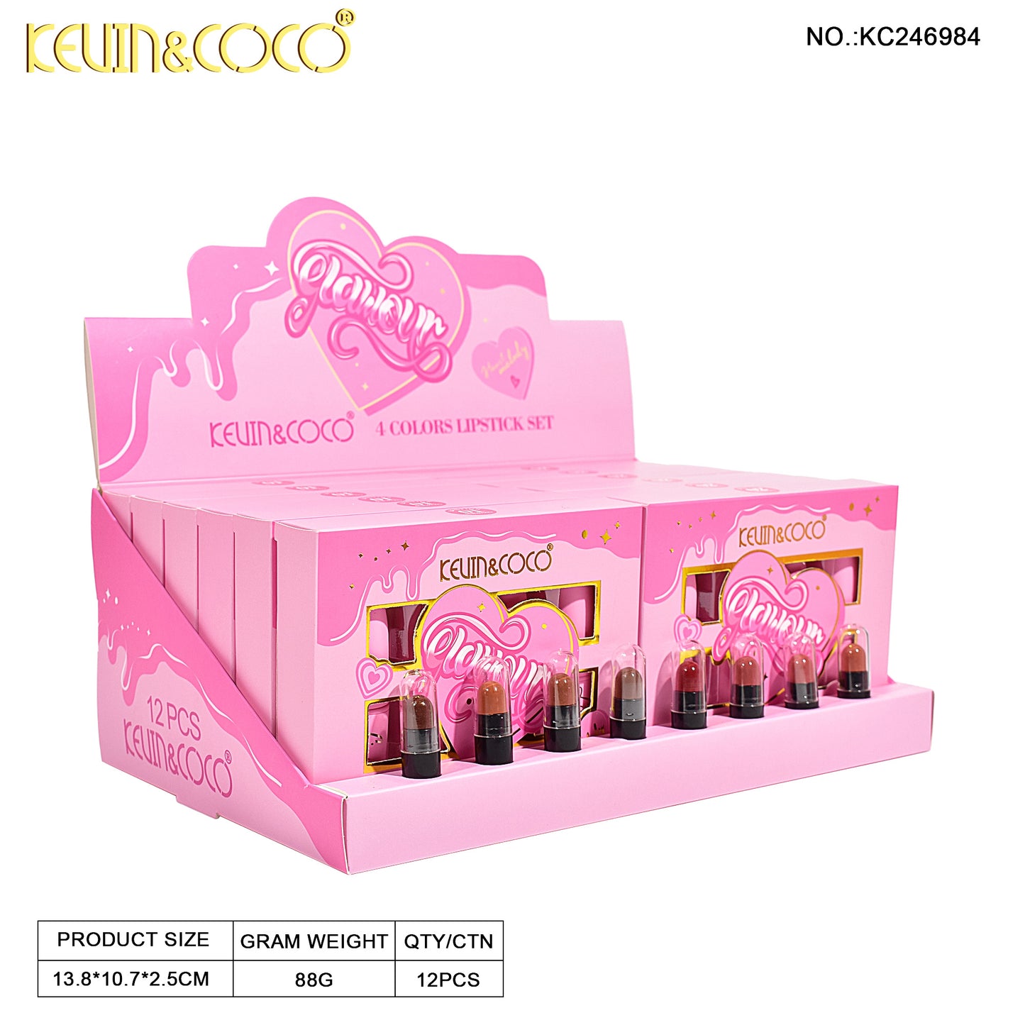 KIT LABIAL EN BARRA*4 KEVIN&COCO REF:KC246984