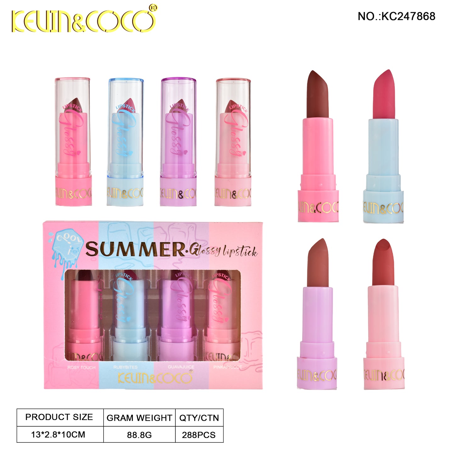 Kit Labial en barra *4 KEVIN&COCO REF:KC247868