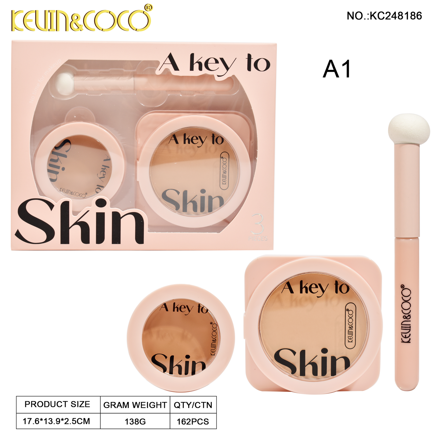 Kit Corrector y polvo compacto KEVIN&COCO REF:KC248186
