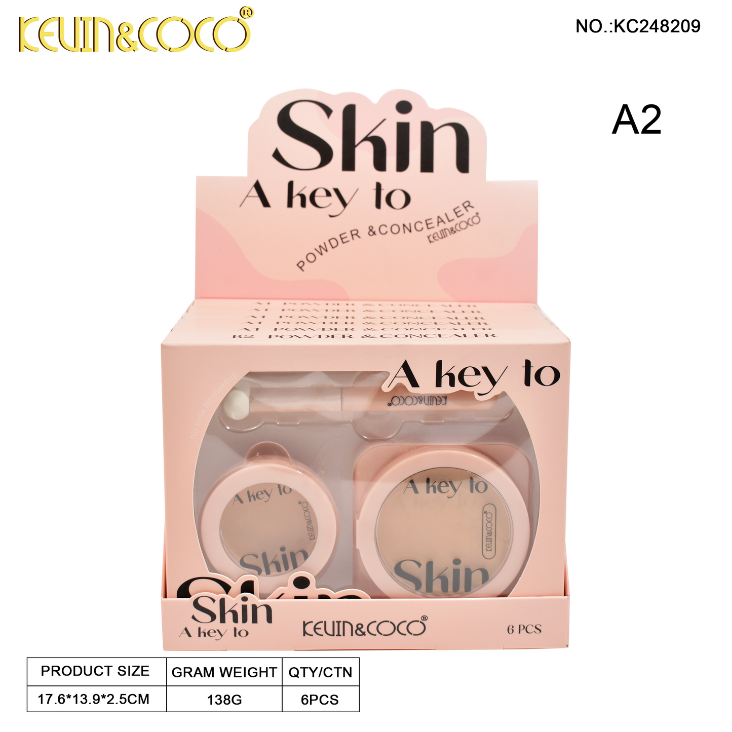 Kit Corrector y polvo compacto KEVIN&COCO REF:KC248209