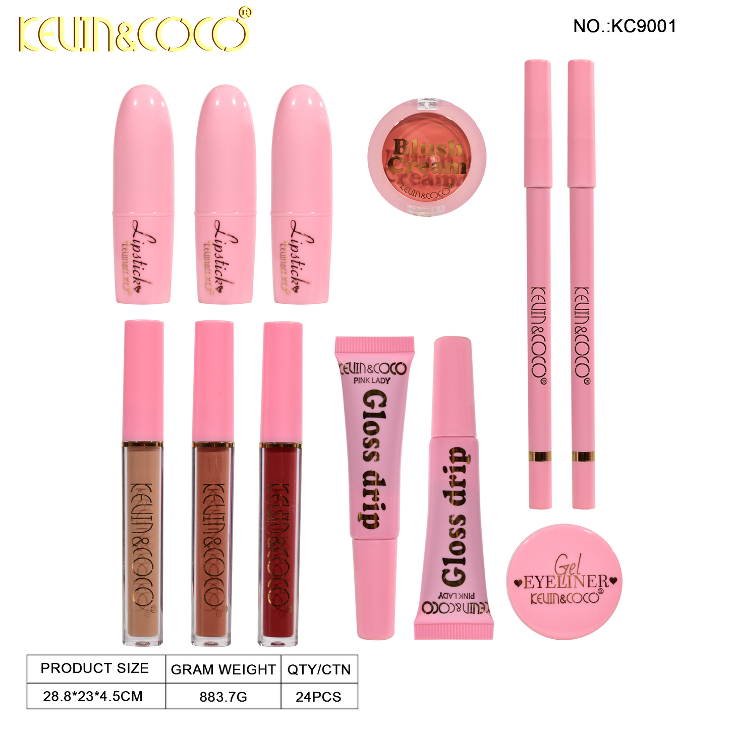 ESTUCHE DE MAQUILLAJE KEVIN&COCO REF:KC9001