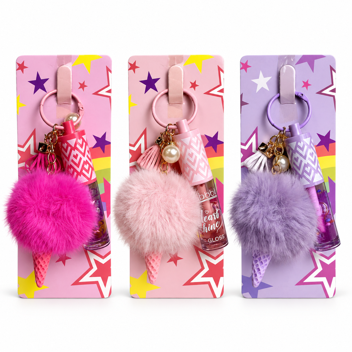 Lip Gloss con Llavero de Peluche REF:X5158