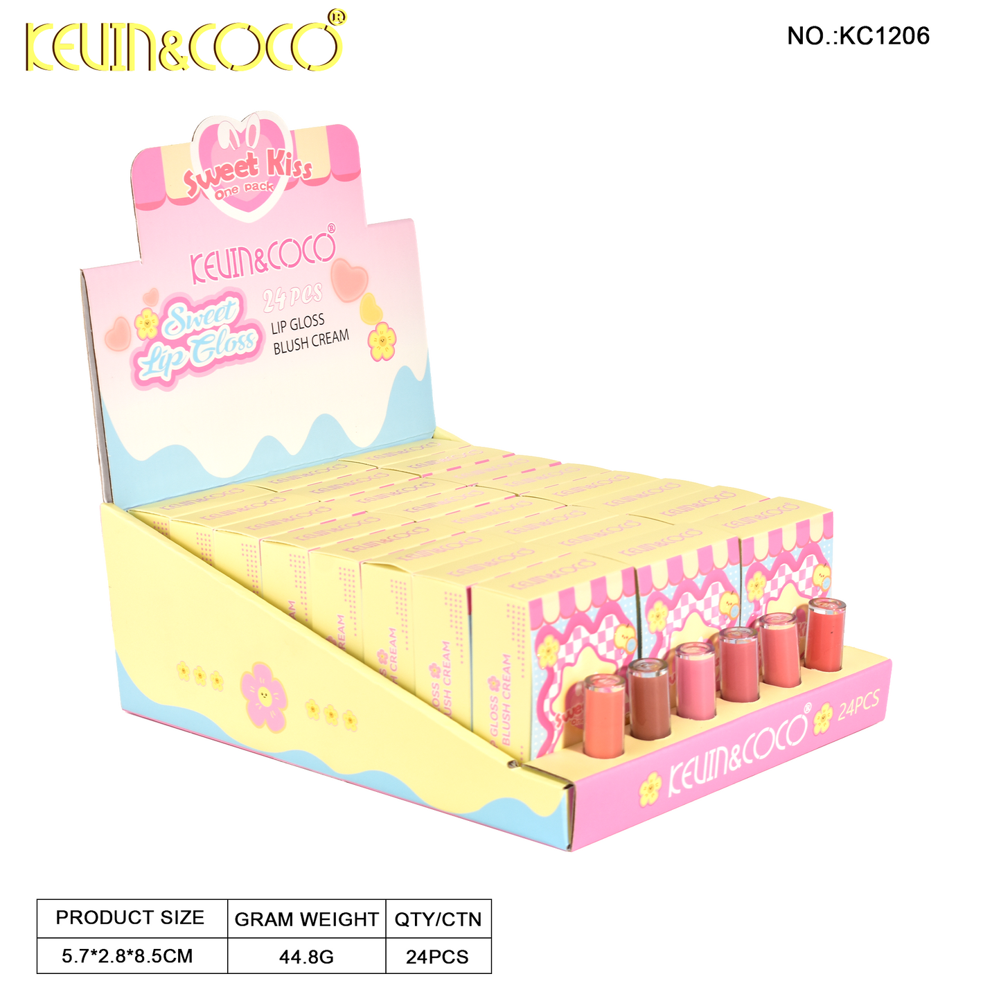 Labial Liquido y rubor  con Llavero– Kevin&Coco REF:KC1206