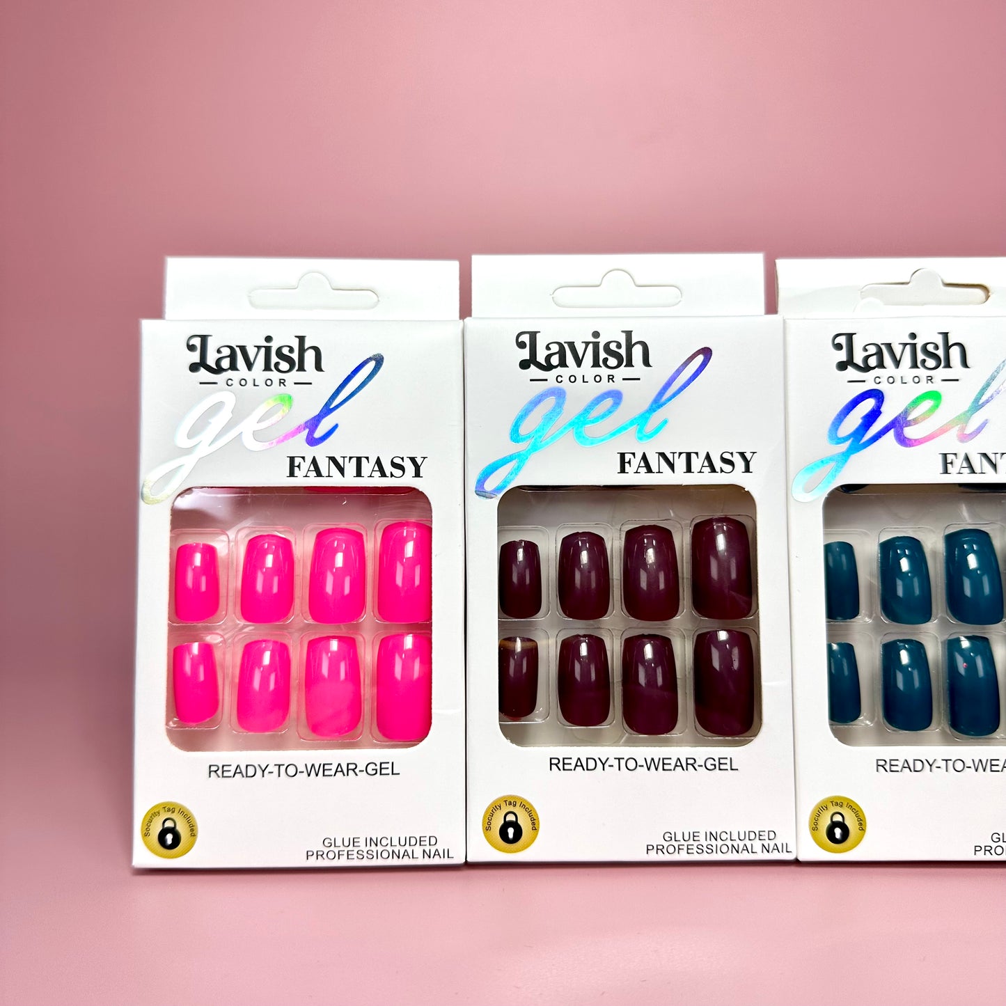 UÑAS POSTIZAS Cuadradas Cortas 12pcs REF:7