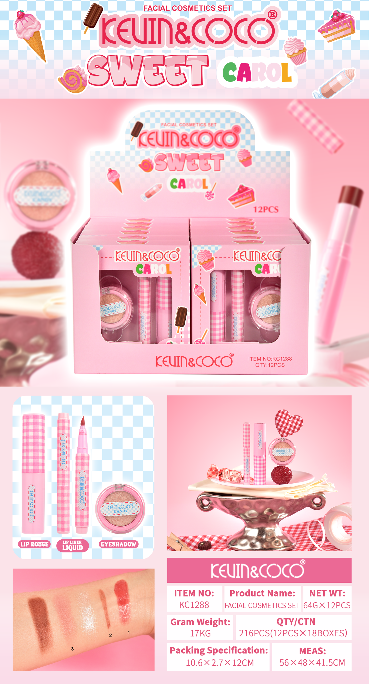 Kit de Maquillaje Labios Sweet – Kevin&Coco REF:KC1288