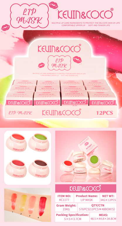 Mascarilla Labial Hidratante con Aplicador KEVIN&COCO REF:KC1177