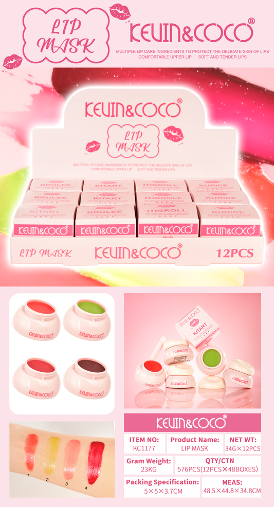 Mascarilla Labial Hidratante con Aplicador KEVIN&COCO REF:KC1177