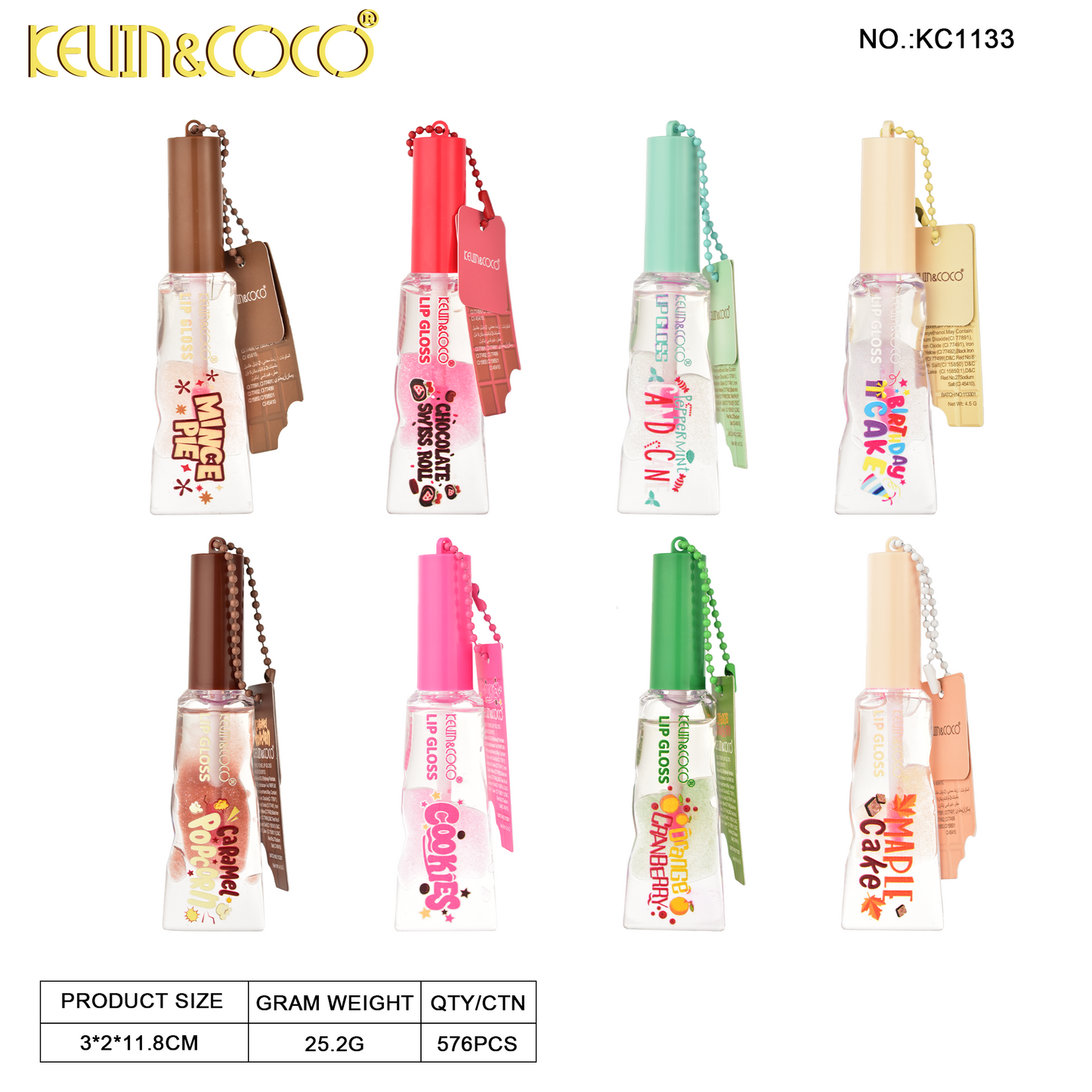 Labial Liquido con Llavero KEVIN&COCO REF:KC1133