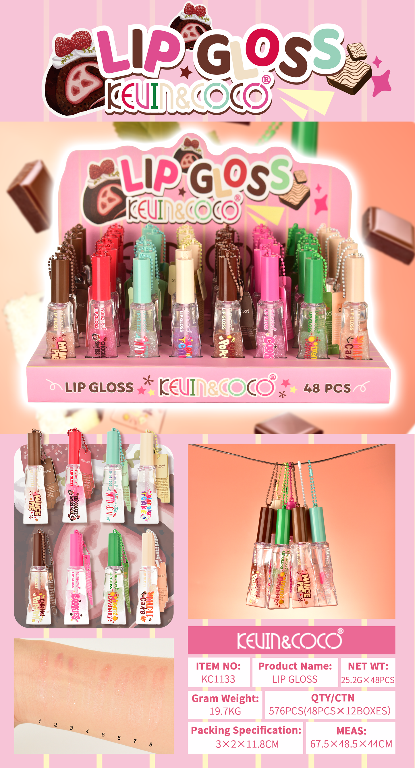 Labial Liquido con Llavero KEVIN&COCO REF:KC1133