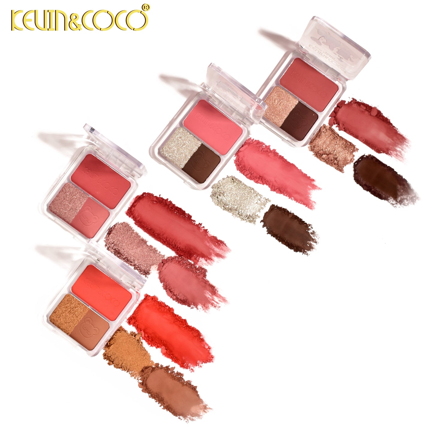 Paleta de Sombras y Rubor Dúo KEVIN&COCO REF:KC1224