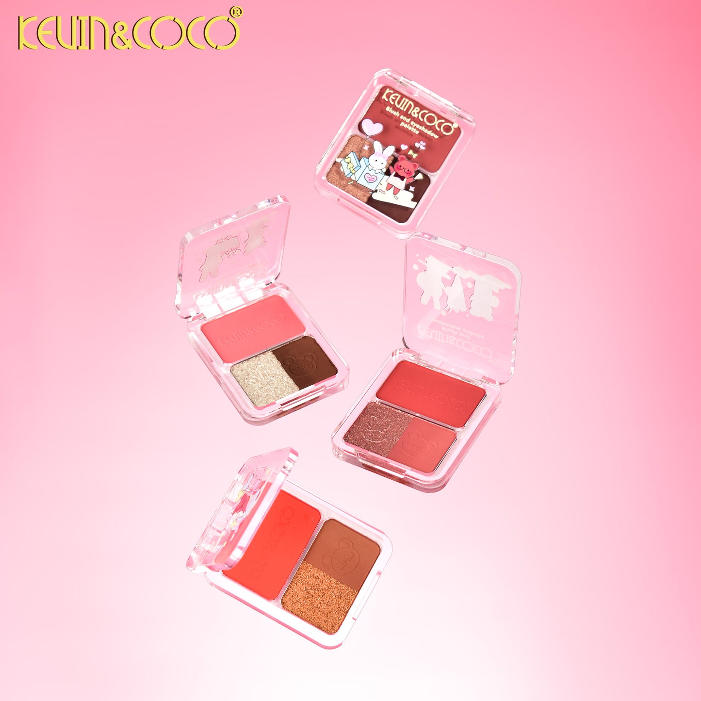 Paleta de Sombras y Rubor Dúo KEVIN&COCO REF:KC1224