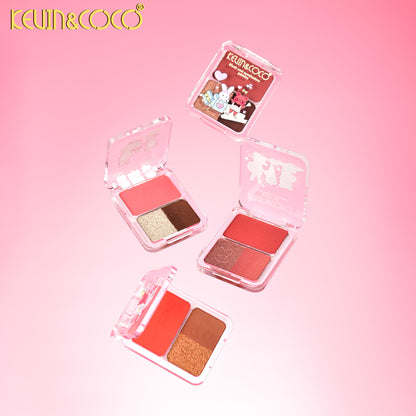 Paleta de Sombras y Rubor Dúo KEVIN&COCO REF:KC1224