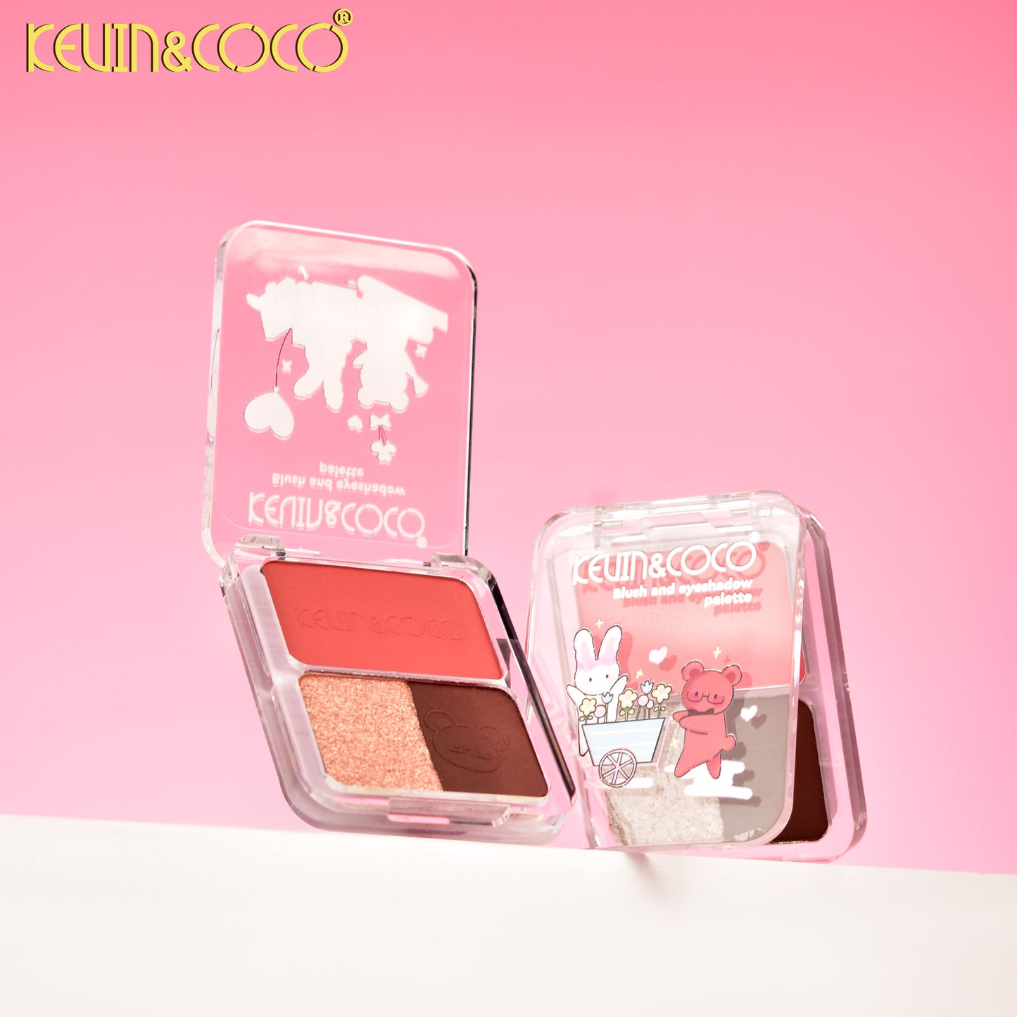 Paleta de Sombras y Rubor Dúo KEVIN&COCO REF:KC1224