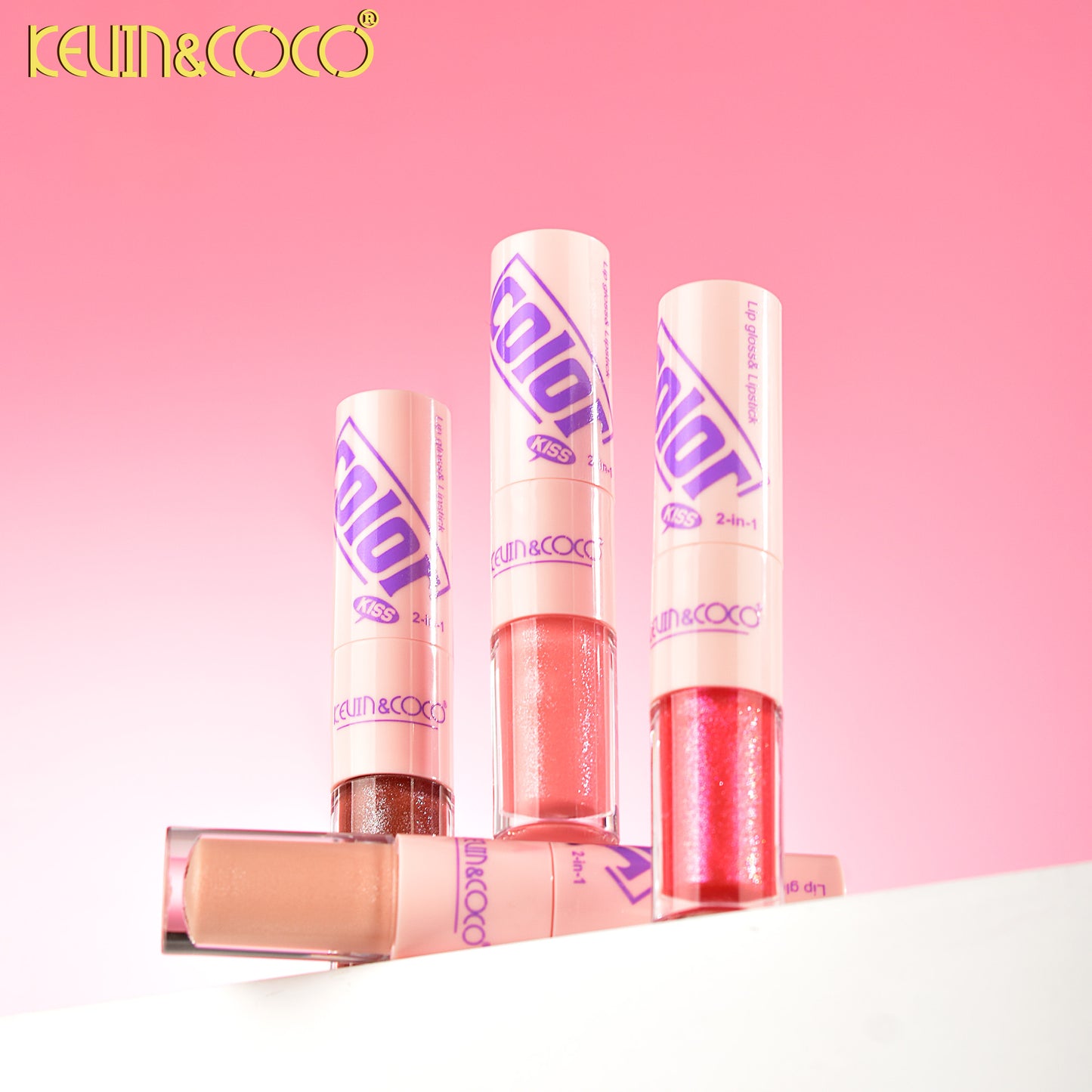 Labial Dúo 2 en 1 Barra y Brillo KEVIN&COCO REF:KC1394