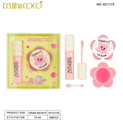 Dúo de Cuidado Labios Flower KEVIN&COCO REF:KC1175