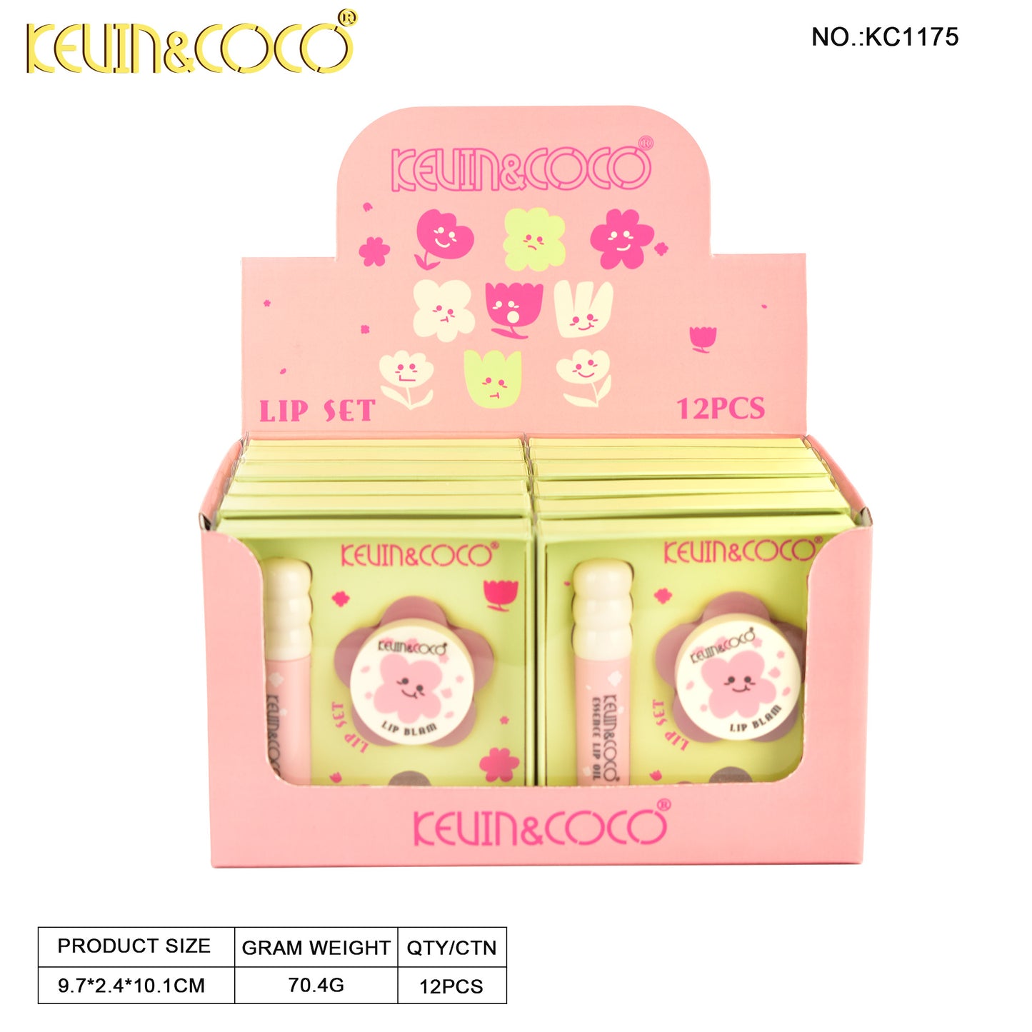 Dúo de Cuidado Labios Flower KEVIN&COCO REF:KC1175