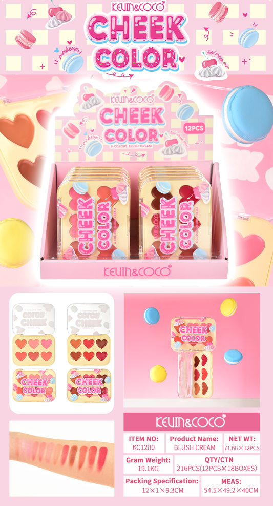Paleta de Rubores Kawaii KEVIN&COCO REF:KC1280