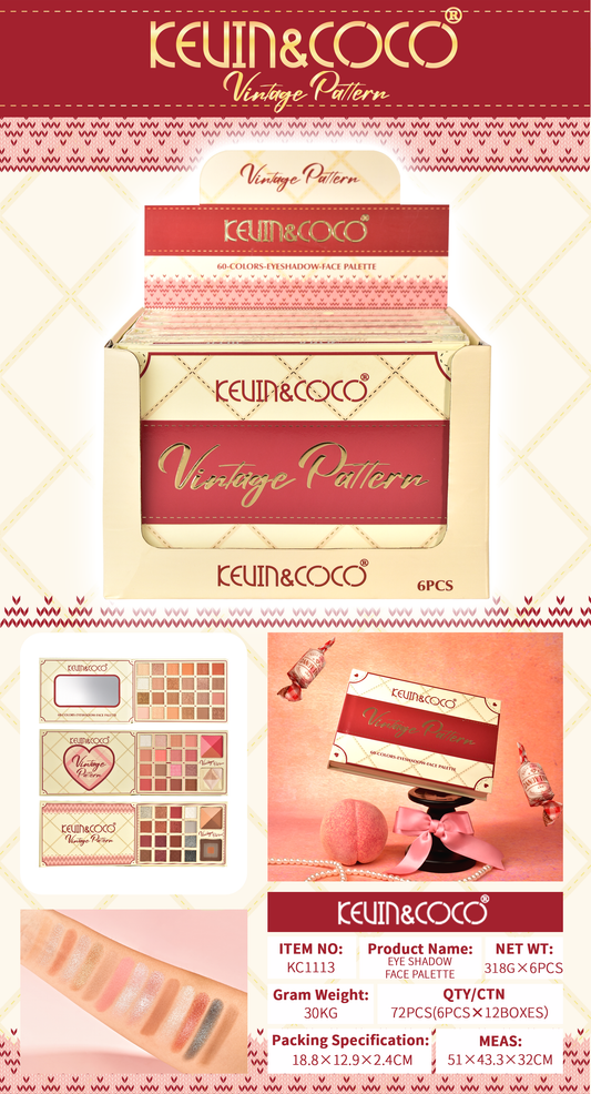 Paleta de Sombras Vintage 36 Tonos – Kevin&Coco REF:KC1113