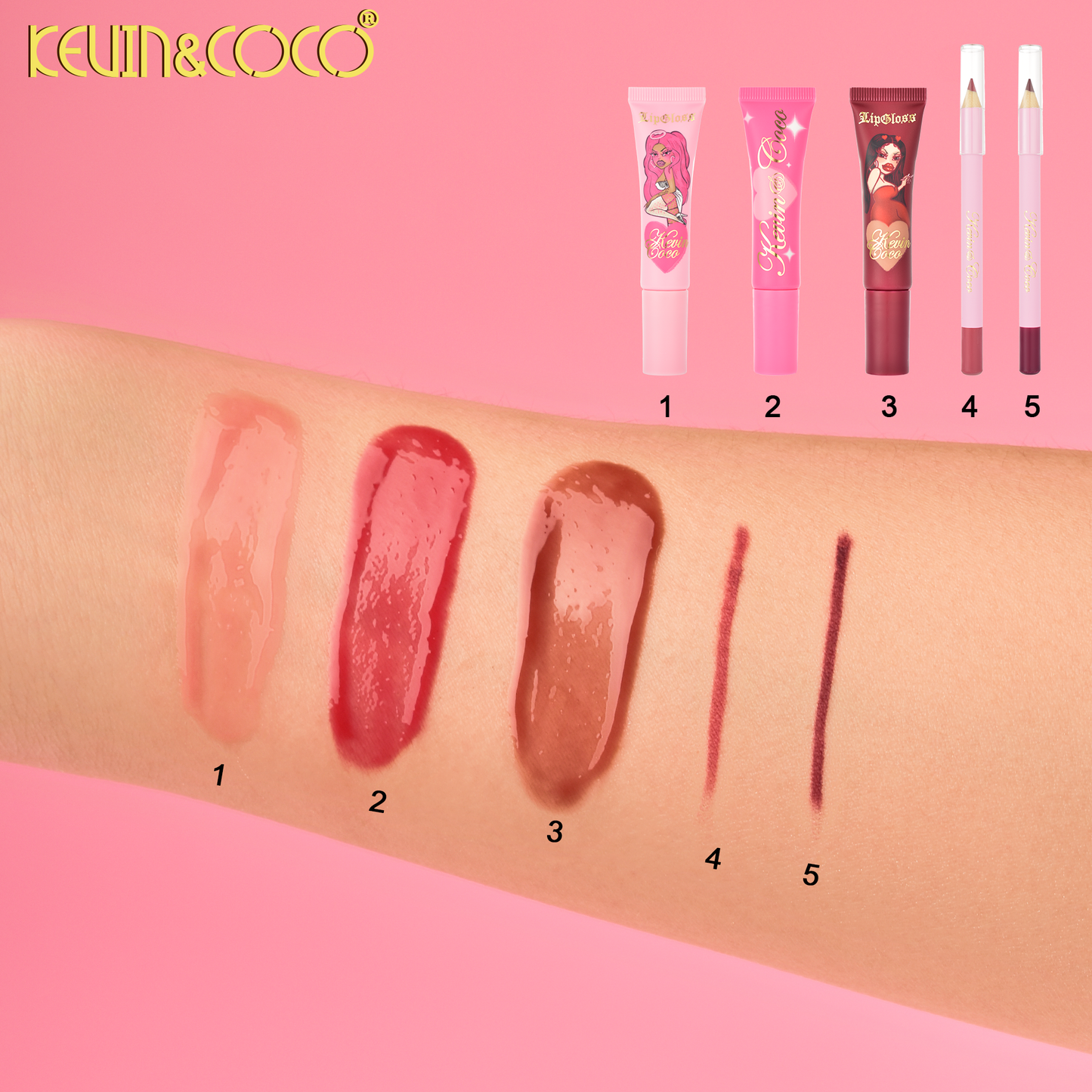 LABIAL LIQUIDO/ DELINEADOR PARA LABIOS KIT DE MAQUILLAJE REF:KC1249