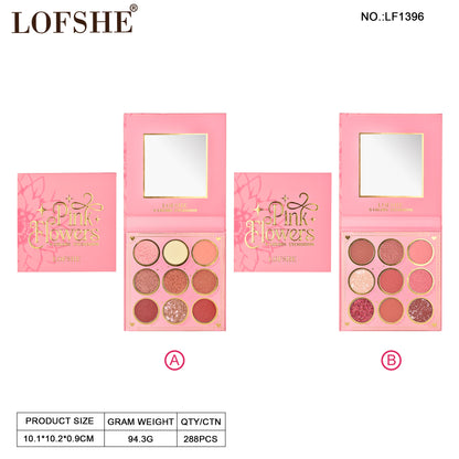 Paleta de Sombras 9 Tonos Pink Flowers LOFSHE REF:LF1396