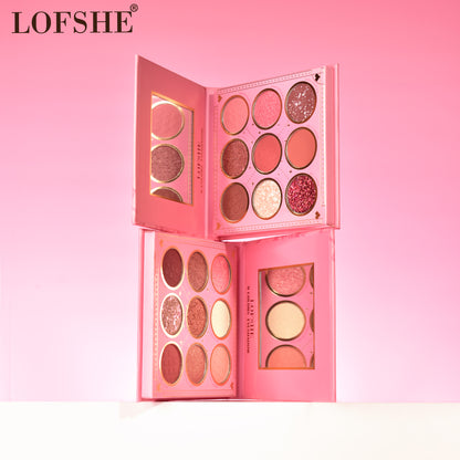 Paleta de Sombras 9 Tonos Pink Flowers LOFSHE REF:LF1396