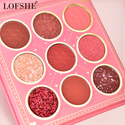 Paleta de Sombras 9 Tonos Pink Flowers LOFSHE REF:LF1396
